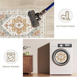 Tappetini da <span class=keywords><strong>cucina</strong></span> 3 pezzi Boho antiscivolo Set <span class=keywords><strong>tappeto</strong></span> lungo lungo e lavabile <span class=keywords><strong>tappeto</strong></span> Runner per ingresso corridoio lavanderia bagno - Product Image 4