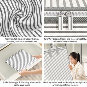 Non-Woven <b>Large</b> Capacity <b>Storage</b> <b>Bag</b> Quilt Clothes Organizer Dustproof Foldable Heavy Duty Wardrobe Modern 100L Bedroom Moving - Product Image 4