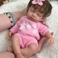 30cm Vollkörper Weichsilikon Kleine Reborn-Puppe Künstlerisch Geformte Lebensechte Kleinkind-Puppe mit Mikro-Eingefasster Haarstruktur Modepuppe Spielzeug