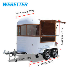 WEBETTER-remolque pequeño de café para coche, camión de comida tailandesa, quiosco de remolque de Donut en venta - Product Image 3