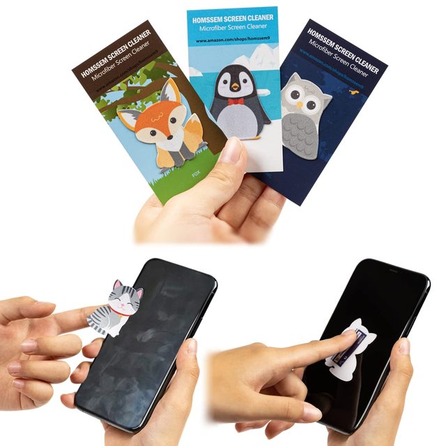 Washable Microfiber Cleaning Clothes Pads Laptop Screen Cleaner Stickers Custom Sticky Mobile Cleaner