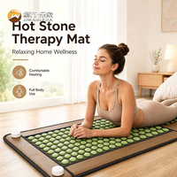 Jiwan Lejia Vente en gros de surmatelas chauffant en jade vert personnalisé, tapis thermique en pierre pour studio de bien-être