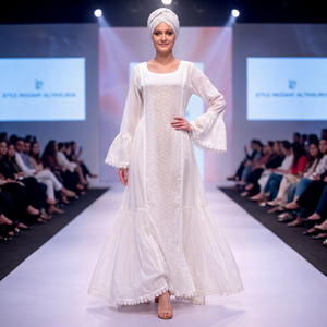 Vestidos Maxi Blancos de Estilo Africano de Alta Calidad y Lujo, con Bordado de Encaje, Mangas Largas Tipo Obispo, Ecológicos, para Ocasiones Especiales - Product Image 2