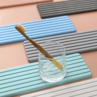 Tapis de séchage rapide en diatomite, absorbant l'eau, pour bar à boissons, sous-verre, organisateur de lavabo, tapis pour savon à vaisselle