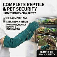 Gants de protection anti-morsure en PU renforcé, style moderne et luxueux, pour la manipulation des serpents et des reptiles