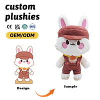 Mascotte en peluche artisanale personnalisée, cadeau d'ouverture d'entreprise, jouet en peluche personnalisé de haute qualité avec coutures durables