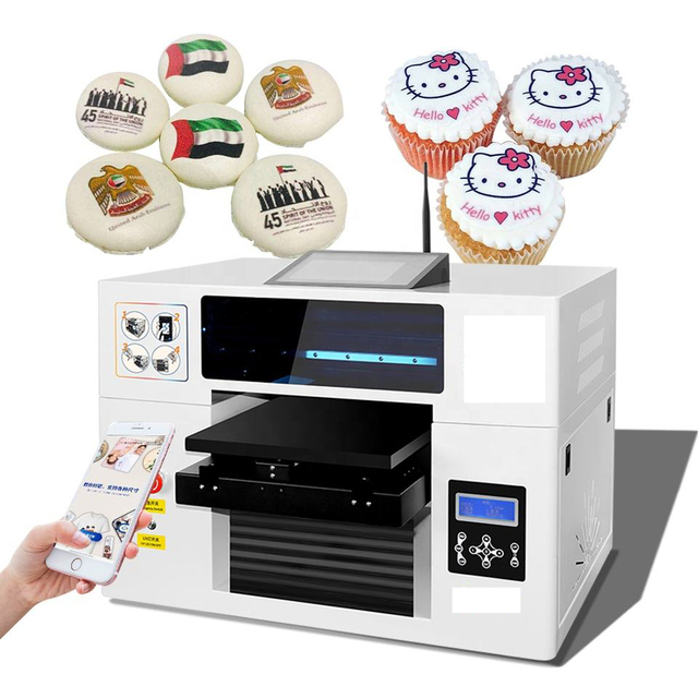 Edible Food Printer Cake Printer with Edible Ink Mobile APP DIY Custom Printing for Macaron Chocolate Cookies Bakery Use