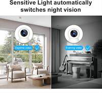 Caméra WiFi PTZ HD 1080P d'intérieur avec vision nocturne couleur ultra-claire, alerte de mouvement et audio bidirectionnel pour la surveillance à domicile et de bébé
