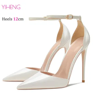 Fashion High Heels Shoes Patent Leather Woman Pumps Sexy Women Heels White Black Red Stiletto Heels Women Sandals 2024