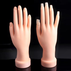 Main d'entraînement pour ongles en acrylique, mains de mannequin pour la pratique des ongles, flexibles pour la pratique des faux ongles, pliables - Product Image 2