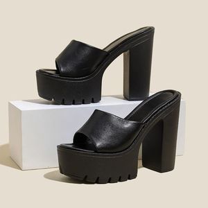 Sandalias Comfortable Female Shoes <b>Block</b> Chunky 2025 Trendy Woman Platform Heels - Product Image 5