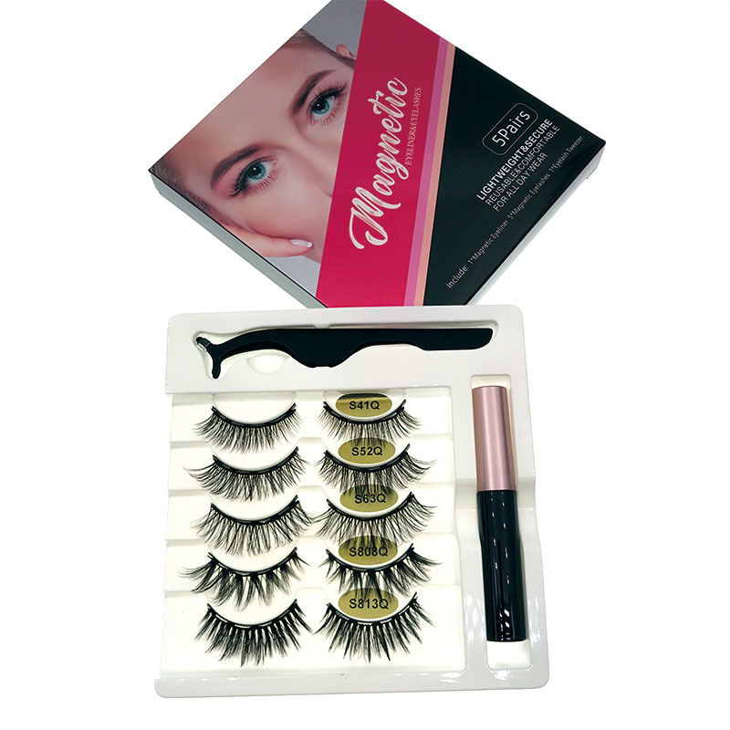 New Custom Packages Wholesale Magnetic False Eyelash Private Label Magnetic False Eyelash