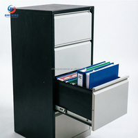 Armoire de classement verticale à tiroirs réglables, meuble de rangement de documents de bureau polyvalent en métal