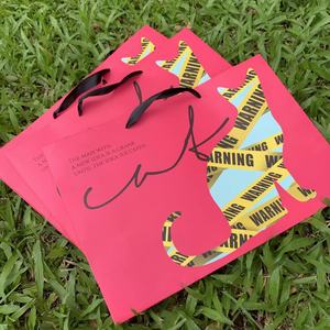 Bolsa de Papel Ecológica Personalizada con Impresión de Cinta de Seda, Resistente a la Humedad, Reutilizable, para Compras, Pasteles, Vino, con Logotipo - Product Image 4