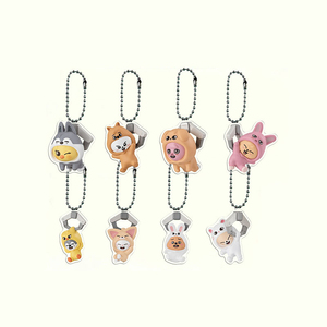 Custom Cartoon Bandai Twisted Egg <b>Keychain</b> Acrylic Pendant UV Printed Fashionable Bag Decorative Accessories Star Peripheral - Product Image 1