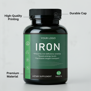 Comprimés de fer pour adultes OEM/ODM - Complément de fer à marque privée personnalisée pour l'anémie et l'augmentation de l'énergie 60 comprimés - Product Image 5