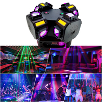 Nouvelle lampe de scène à faisceau rotatif à 360 degrés RGBW 4 en 1 avec laser RG pour discothèque, bar, club de musique