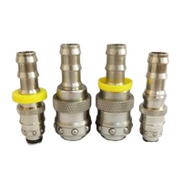 Raccord rapide hydraulique en acier inoxydable, connecteur mâle pour tuyau de gaz, raccord pneumatique droit