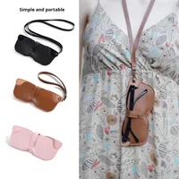 Étui à lunettes portable pliable avec sangle de cou, personnalisable avec logo, pour le rangement des lunettes de soleil - Vente chaude en gros