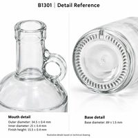 Growler 750 ml – Bouteille en verre scellée pour vin et spiritueux de Californie – Contenant de brassage et de fermentation – Carafe en verre