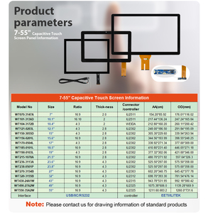 Kích thước nhỏ tùy chỉnh 5 7 <span class=keywords><strong>10.1</strong></span> 12.1 <span class=keywords><strong>inch</strong></span> đa cảm ứng cảm ứng điện dung panel màn hình lớp phủ với focaltech goodix ilitek - Product Image 3