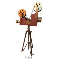 Appareil photo antique avec trépied en laiton, projecteur vintage, appareil photo à film, design rare, appareils photo à bas prix pour la décoration