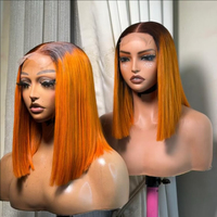 Pelucas de cabello humano liso vietnamita sin procesar 2*6 4*4 13*6 SDD Bob HD Lace Front al por mayor, rubio ceniza, sin pegamento