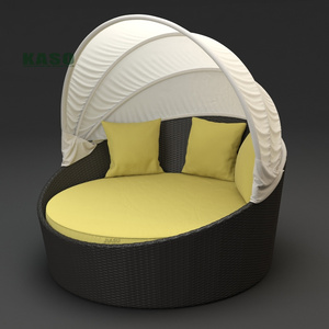 في الهواء الطلق شاطئ البحر الروطان أثاث صالة طويلة كرسي مع الوسائد وسرير النهار الجدول - Product Image 6