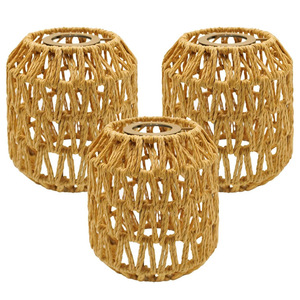 Abat-jour en rotin fait main, style industriel, écologique, couvre-lampes - Product Image 1