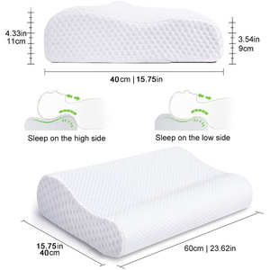 <span class=keywords><strong>Almohada</strong></span> ortopédica de espuma viscoelástica para el cuello, cojín <span class=keywords><strong>Cervical</strong></span> para aliviar el dolor de cuello con <span class=keywords><strong>funda</strong></span> de <span class=keywords><strong>almohada</strong></span> lavable - Product Image 6