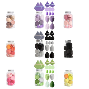 Set de 14 Esponjas de <span class=keywords><strong>Maquillaje</strong></span> Veganas Rosas al por Mayor, Sin <span class=keywords><strong>Látex</strong></span>, Suaves, en Forma de Huevo, <span class=keywords><strong>para</strong></span> Corrector, Lavables, con Logotipo Personalizado, a Granel - Product Image 1