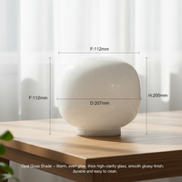 Abat-jour en verre soufflé opale fait main de style européen pour remplacement de lampe, abat-jour suspendu en verre opale blanc pour salle de bain
