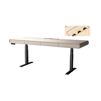Bureau de travail en bois massif au design moderne, ergonomique, stable structurellement, hauteur réglable