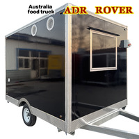 Remorque alimentaire carrée sur mesure de 13 pieds, fabrication chinoise, pour pâtisseries et snacks de rue, entièrement équipée pour la cuisson, résistante à la rouille