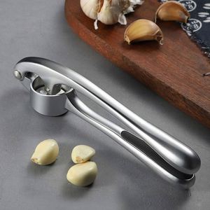 Easy to Squeeze Handle Kitchen Premium Garlic Press with Silicone Garlic Peeler and Cleaning Brush - Product Image 3
