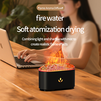 Humidificateur électrique miniature personnalisé à flamme pulvérisée, veilleuse à changement de couleur, capacité de 150 ml, fonctionnement silencieux, huile essentielle
