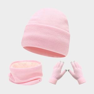 Promotion : Ensemble 3 pièces bonnet, gants et cache-cou en acrylique pour enfants, idéal pour les sports de plein air - Product Image 6