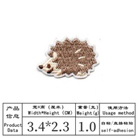 Patch Cœur en PVC Brodé Chenille Animaux Mignons, Adhésif Thermocollant DIY pour Vêtements, Sacs, Chapeaux, Accessoires, Fleur Perlée à Repasser