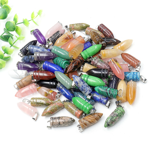 Tinh thể tự nhiên đạn hạt các loại đá Mặt dây chuyền vòng cổ quyến rũ đối với trang sức làm bán buôn Chữa Bệnh Phụ kiện - Product Image 3