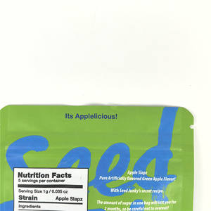 Sac en mylar holographique personnalisé 1g sac à fermeture éclair en aluminium gommes pochette en mylar sacs à biscuits en mylar - Product Image 6