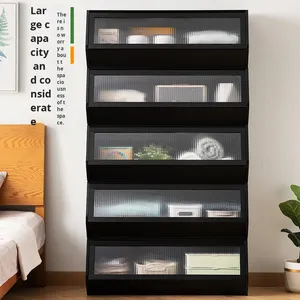 Bamboo <strong>Storage</strong> Cabinet <strong>Chest</strong> Drawers Multi-Layer Shelf Modern Simple Design for Home Bedroom Living Room - Product Image 4