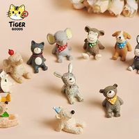 TGYW Zakka Mini figurines d'animaux en résine au design moderne, pour l'aménagement de supermarchés, collection 'Regardant vers les étoiles'