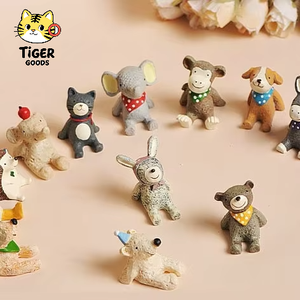 TGYW Zakka Mini figurines d'animaux en résine au design moderne, pour l'aménagement de supermarchés, collection 'Regardant vers les étoiles' - Product Image 1