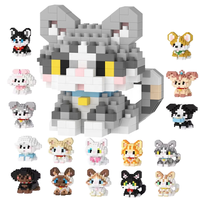 Micro briques, blocs de construction, modèle de chien mignon, jouet de puzzle pour enfants, filles, cadeau créatif pour les amoureux des animaux