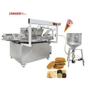 Ice-Cream Cone Rolling Waffle Cone Making Italian Pizzelle Maker Rolled Sugar Cone Baking Machine