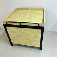 Moderne opvouwbare metalen supermarkt fruit- en groentepresentatiestand met heavy-duty design voor supermarkten
