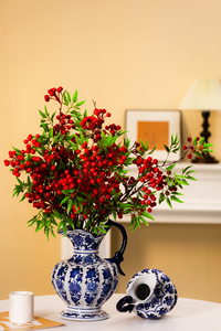 Ensemble de carafes et vases en porcelaine bleue et blanche, motif floral, carafe en céramique chinoise traditionnelle pour la décoration de la <span class=keywords><strong>maison</strong></span> et l'arrangement floral - Product Image 2