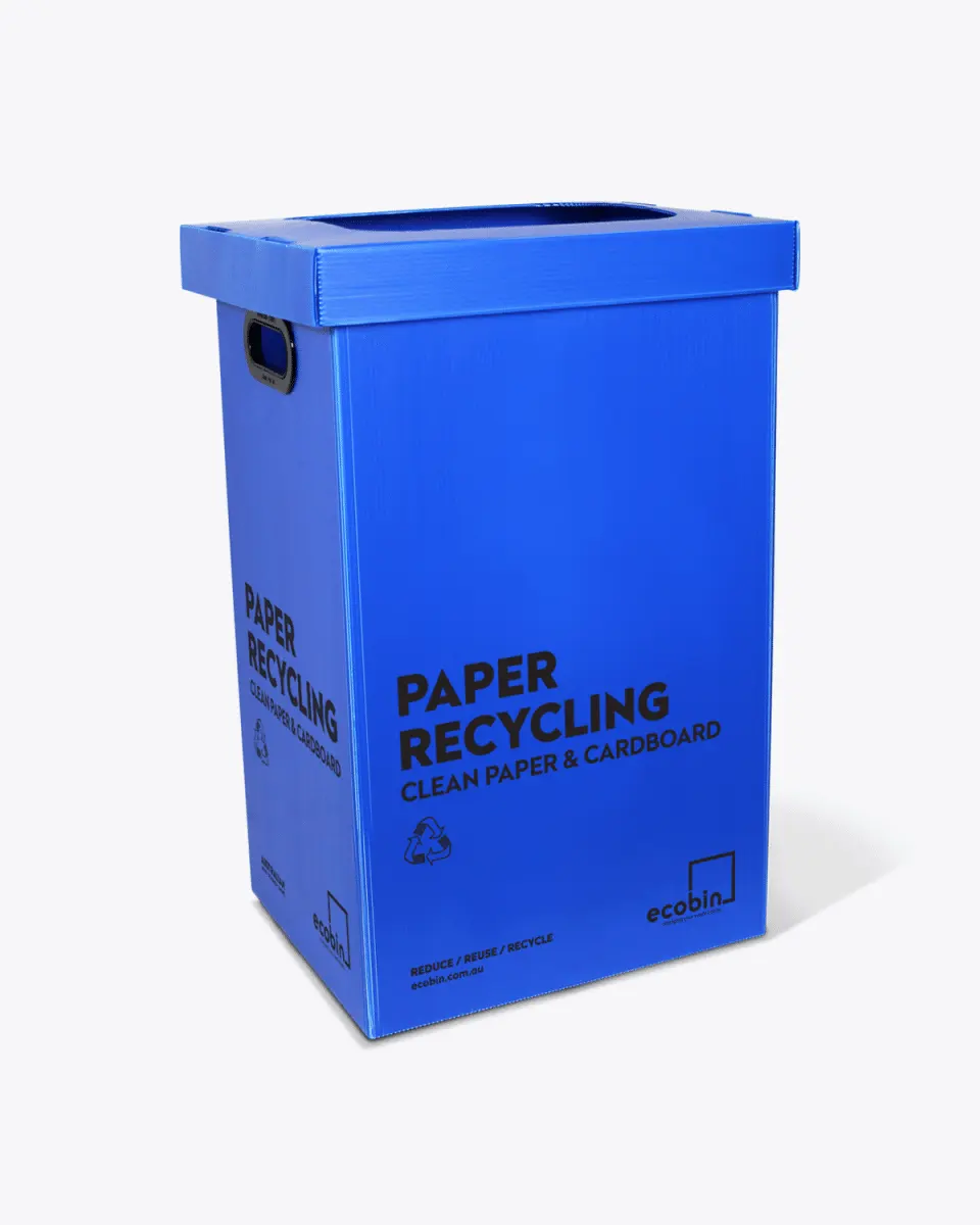 ब्लू Ecobin 60 लीटर कागज और गत्ता रीसाइक्लिंग बिन