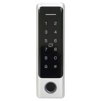 Clavier de contrôle d'accès aux portes avec lecteur d'empreintes digitales et double fréquence RFID, boîtier métallique IP66, capacité de 1000 cartes et 100 utilisateurs par empreinte digitale