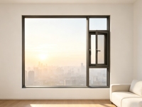 Ventanas Verticales Abatibles de Aluminio con Rotura de Puente Térmico, Modernas, Impermeables, Antirrobo, con Sistemas de Vidrio Templado